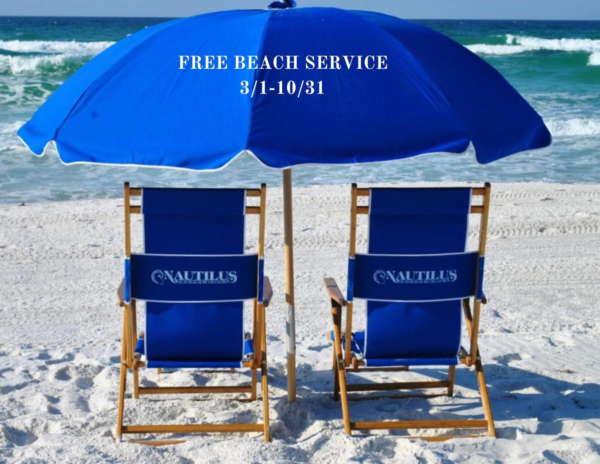 Nautilus 2408 Gulf View 2 Bedroom 4Th Floor Free Beach Service Fort Walton Beach Exterior foto